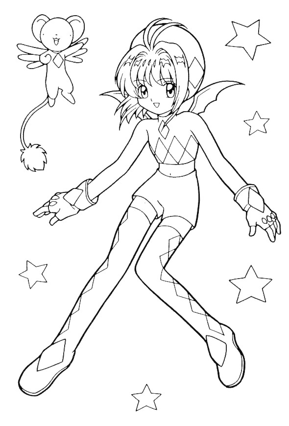 Anime Cartoon Coloring Pages 2 590x870 Anime Cartoon Coloring Pages 2