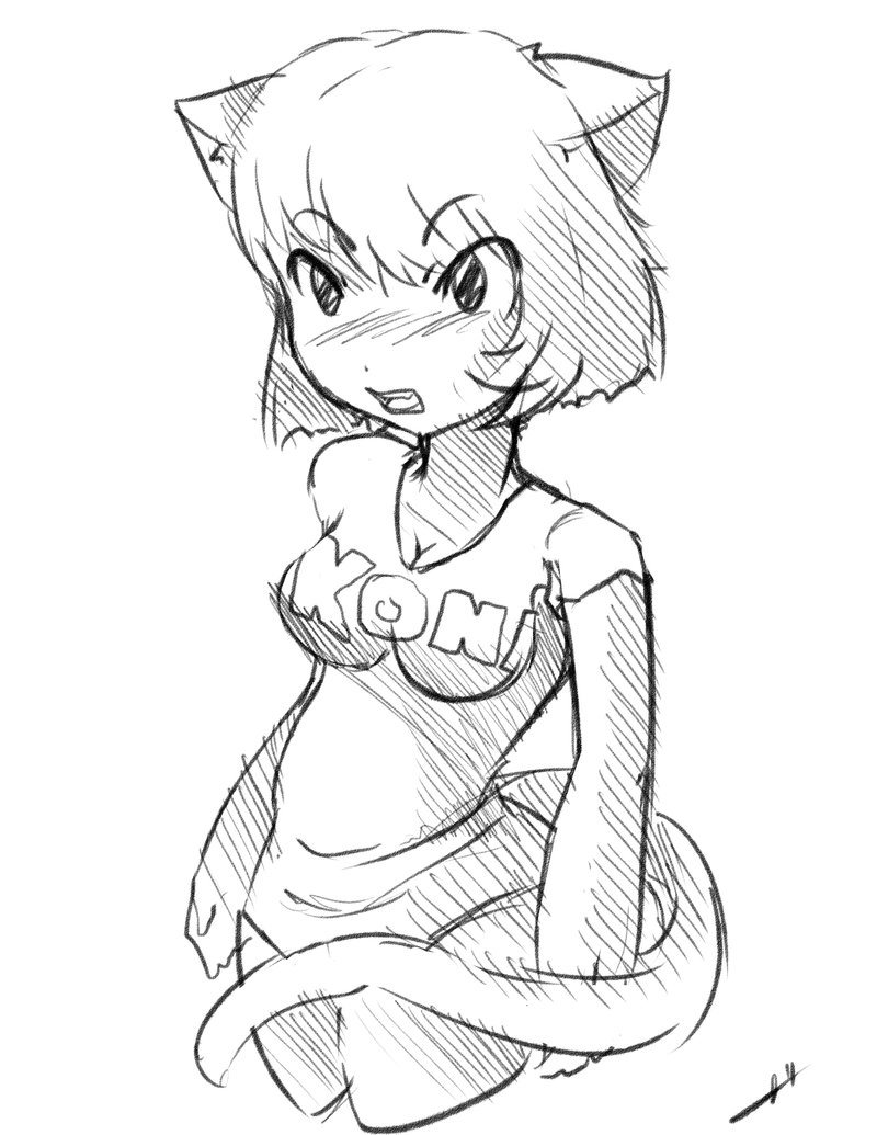 Anime Cat Girl Coloring Pages 800x1035 Anime Cat Girl Coloring Pages