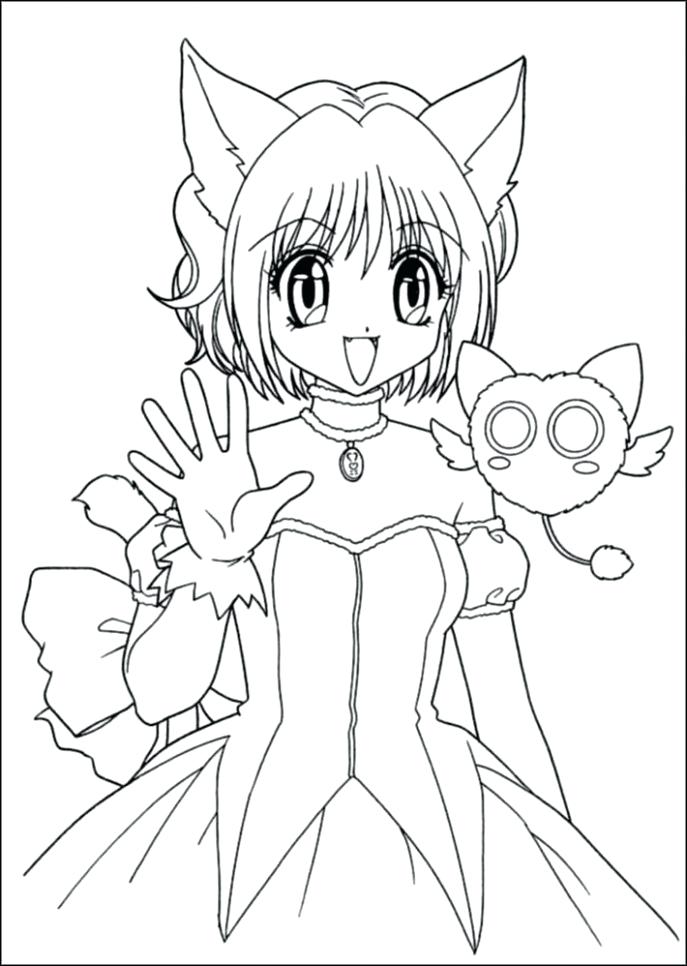 Lovely Anime Girl Coloring Pages For Anime Cat Girl Coloring Pages 687x966 Lovely Anime Girl Coloring Pages For Anime Cat Girl Coloring Pages