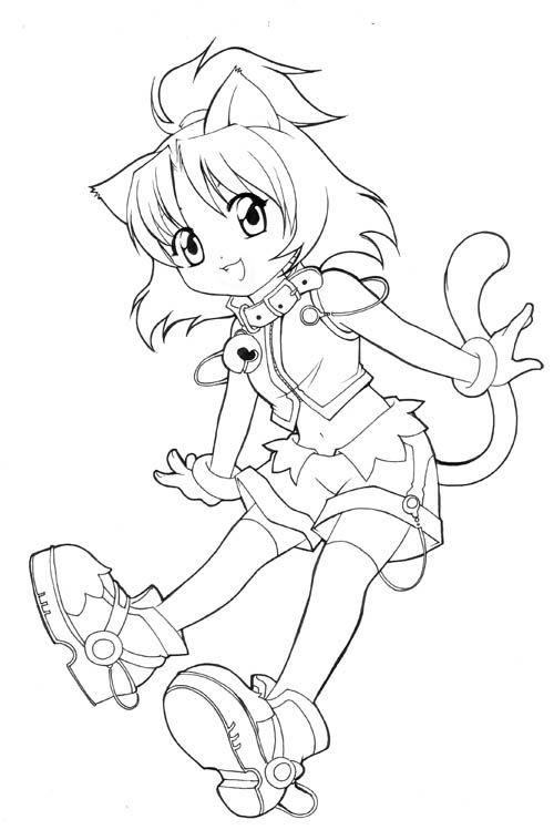 Chibi Coloring Pages Unfinished Chibi Catgirl By Nekoshiei 500x749 Chibi Coloring Pages Unfinished Chibi Catgirl By Nekoshiei