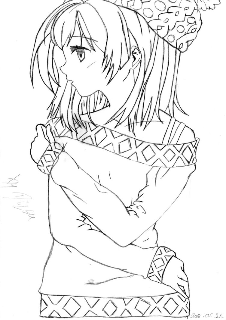 752x1062 Simple Fdeacefc By Anime Coloring Pages On With Hd Resolution