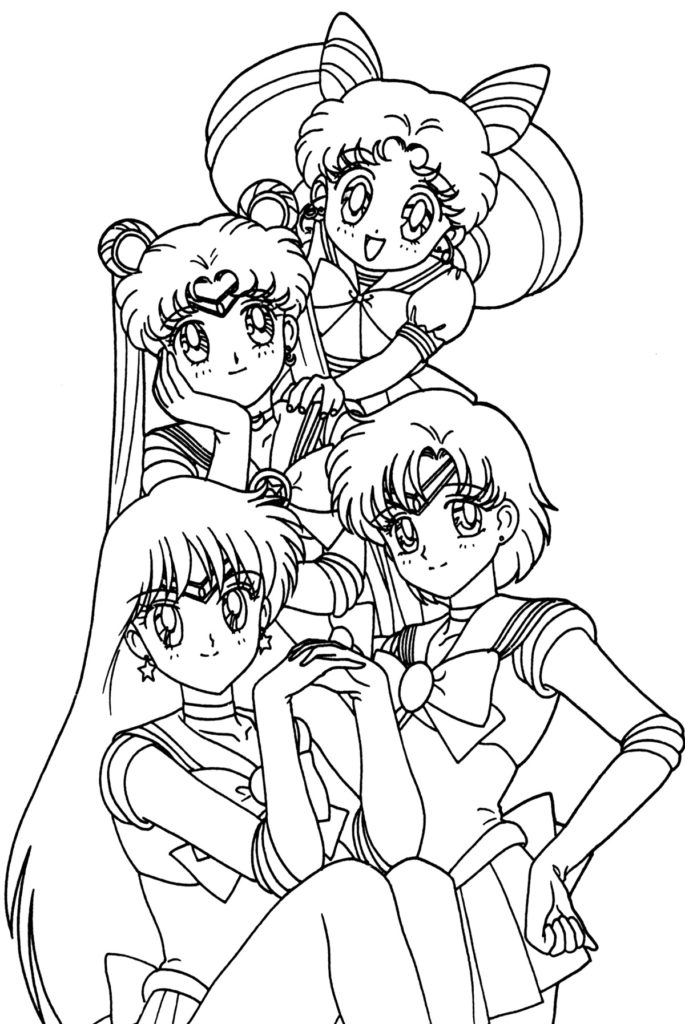 685x1024 Anime Coloring Pages