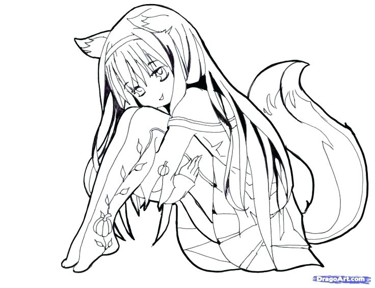 Cartoon Girl Coloring Pages Wolf Coloring Pages Anime Wolf 736x566 Cartoon Girl Coloring Pages Wolf Coloring Pages Anime Wolf