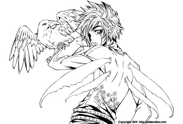 Anime Coloring Pages For Adults Coloring Page Manga Girl 600x406 Anime Coloring Pages For Adults Coloring Page Manga Girl