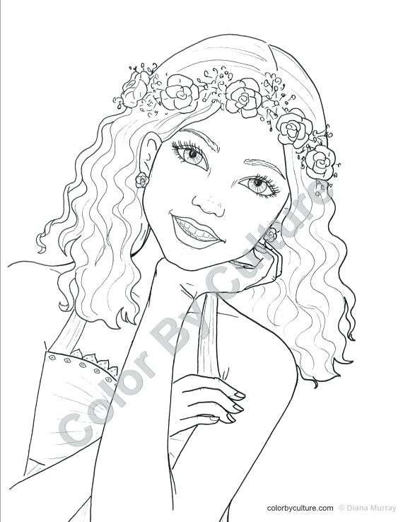 Girl Coloring Pages Printable Girl Coloring Pages Anime Girl 570x738 Girl Coloring Pages Printable Girl Coloring Pages Anime Girl