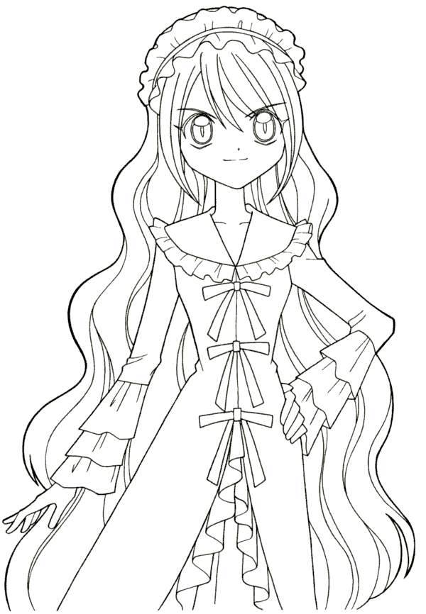 Anime Girl Coloring Pages Online Photo 421135 600x866 Anime Girl Coloring Pages Online Photo 421135