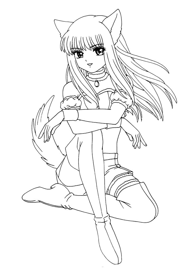 736x1031 Printable Anime Coloring Pages 23 Anime Girl Coloring Pages