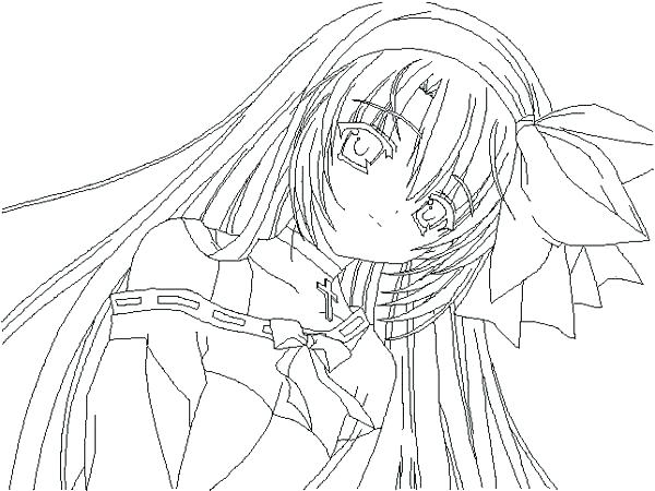 600x450 Anime Coloring Pages Printable Anime Girls Coloring Pages Cute