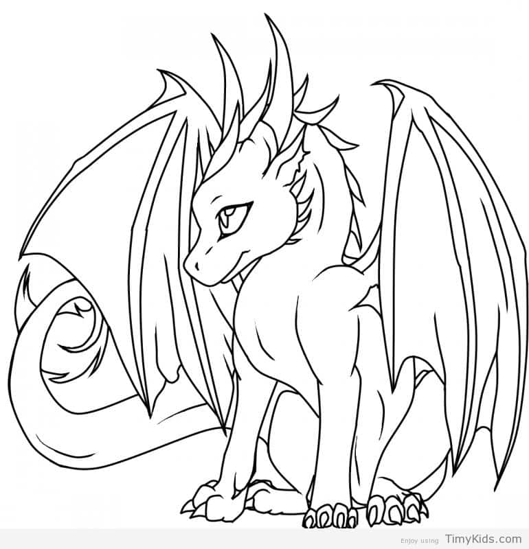 770x800 Anime Dragon Coloring Pages Timykids