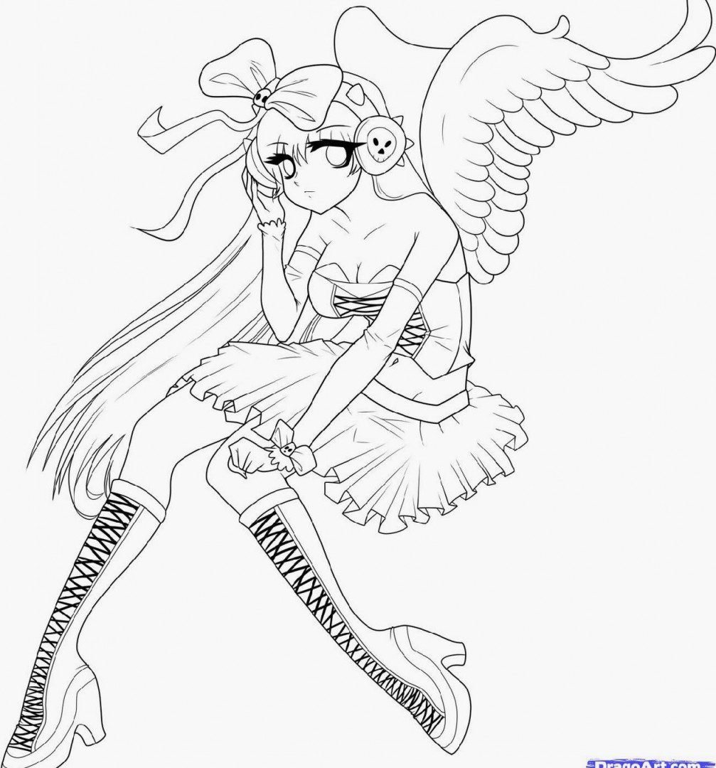 Anime Emo Girl Coloring Pages at GetColorings.com | Free printable ...
