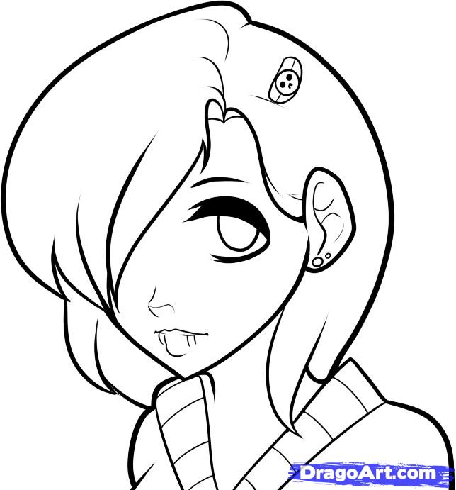 Anime Emo Girl Drawing Easy 644x691 Anime Emo Girl Drawing Easy