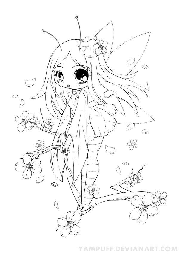 Anime Fairy Coloring Pages