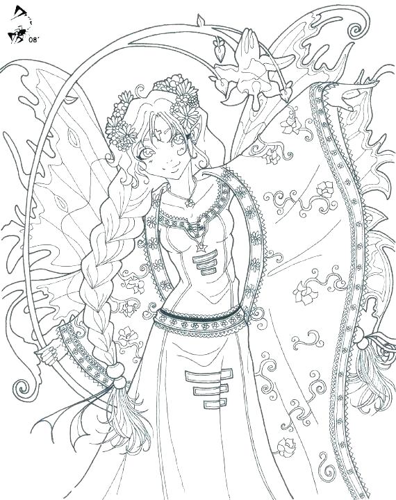 Fairy Coloring Pages Detailed Fairy Coloring Pages Anime Fairy 570x720 Fairy Coloring Pages Detailed Fairy Coloring Pages Anime Fairy