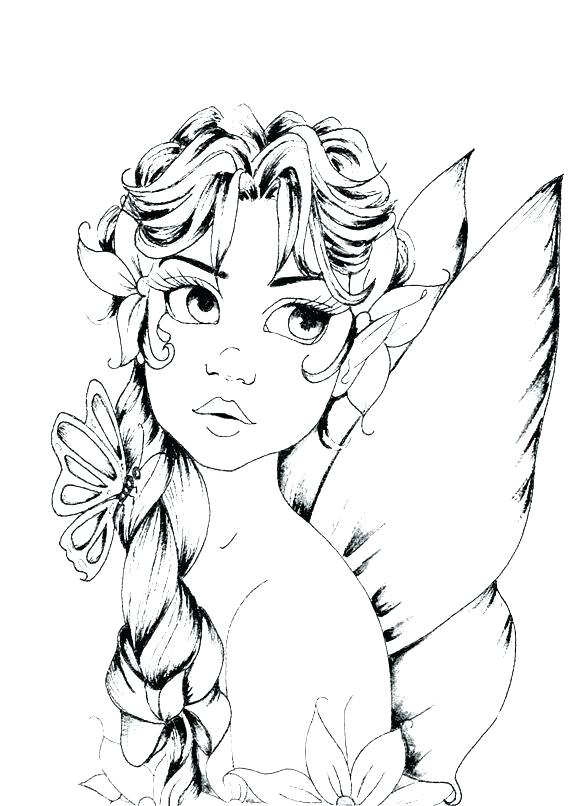 Anime Fairy Coloring Pages 570x806 Anime Fairy Coloring Pages