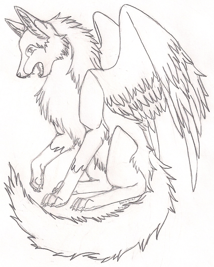 Anime Winged Wolves Coloring Pages 850x1059 Anime Winged Wolves Coloring Pages
