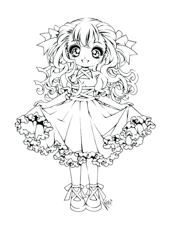 Anime Girl Coloring Pages To Print at GetColorings.com | Free printable ...