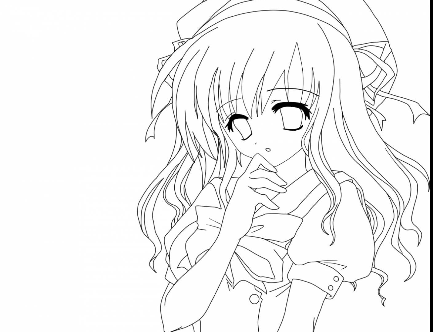 1408x1080 Astonishing Anime Girl Coloring Pages Best Friends Free Printable