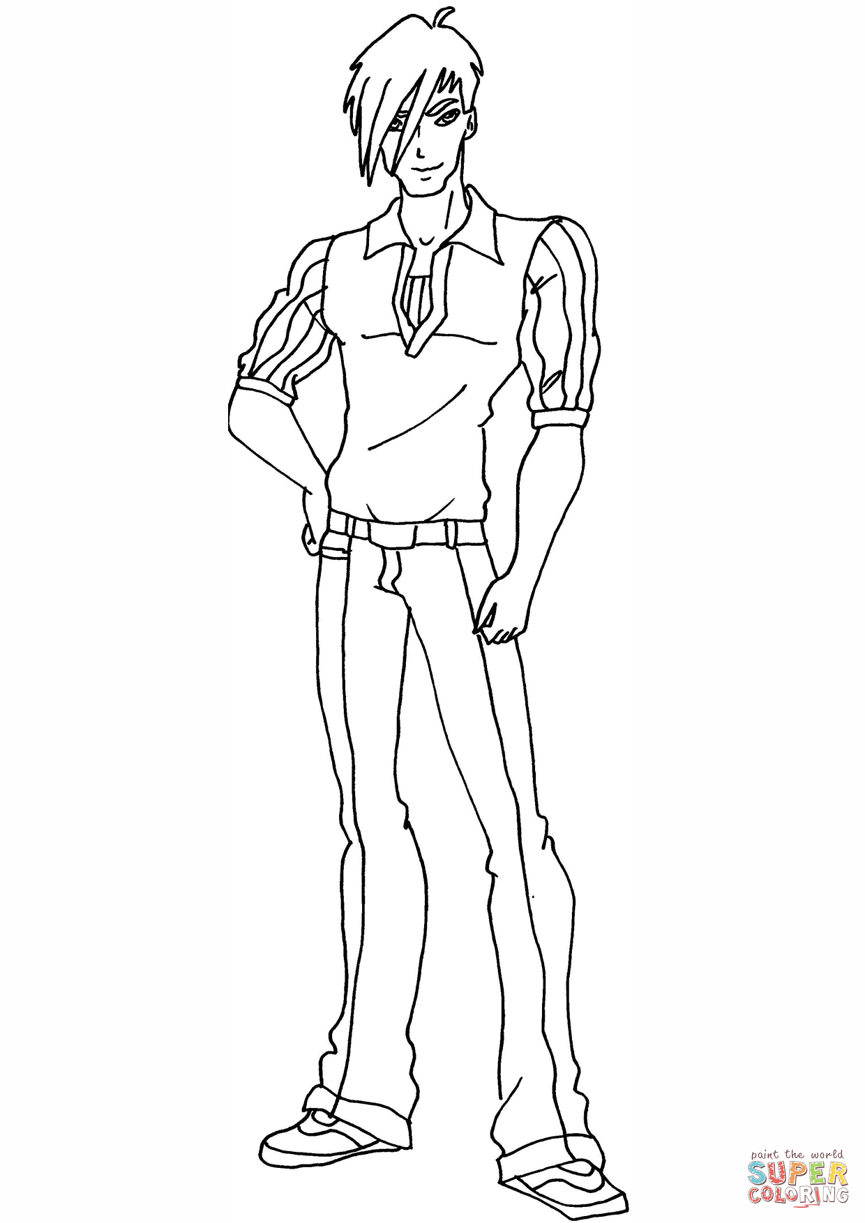 Fresh Anime Guy Coloring Pages 1240x1754 Fresh Anime Guy Coloring Pages