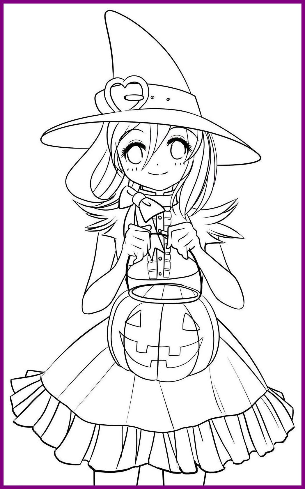 1048x1679 Marvelous Anime Halloween Coloring Pages To Print For Kids