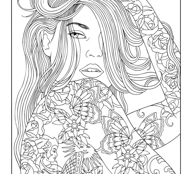 Anime Line Art Coloring Pages at GetColorings.com | Free printable ...