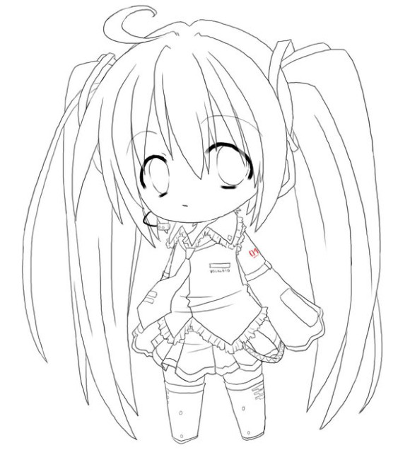 Anime Girl Coloring Pages Coloring Pages Free Printable Coloring 580x650 Anime Girl Coloring Pages Coloring Pages Free Printable Coloring