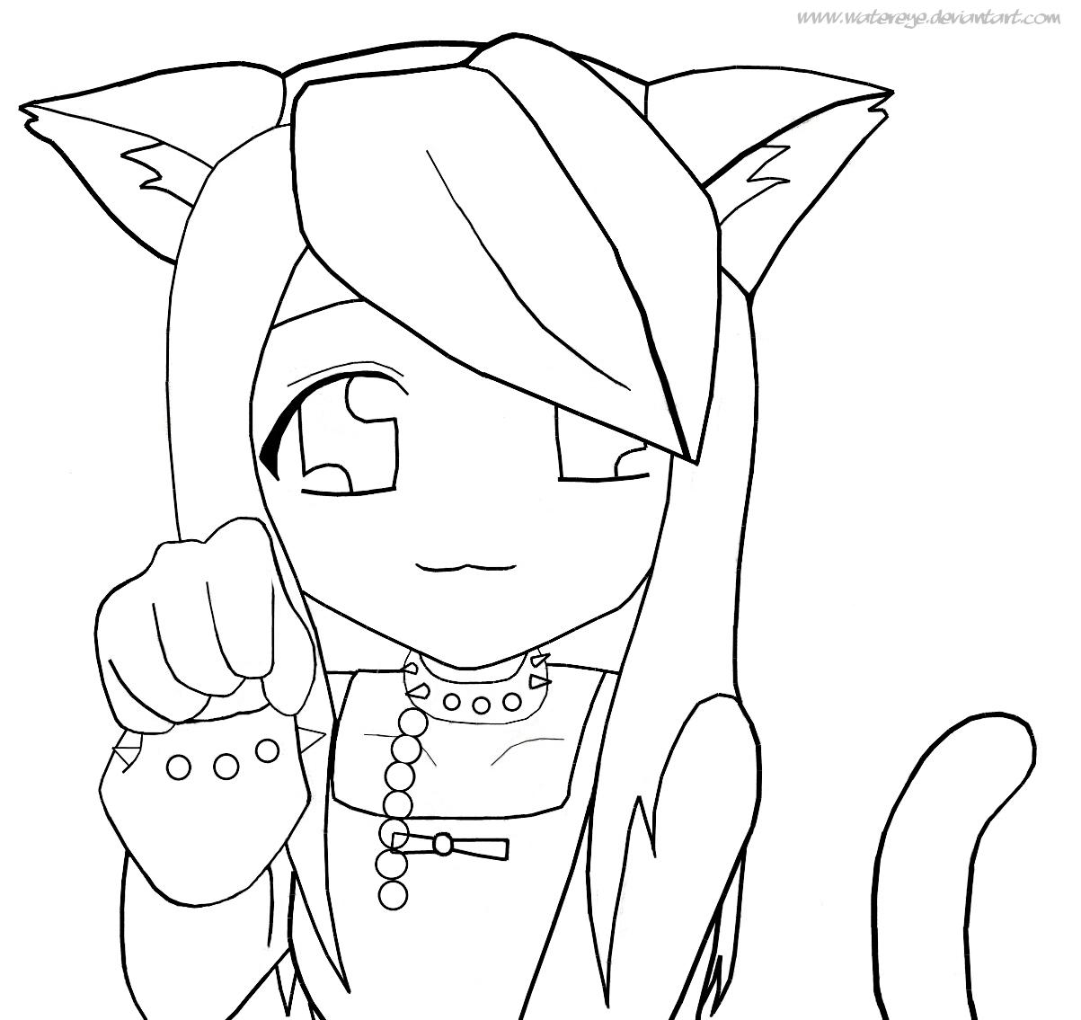 Cat Girl Coloring Pages 1203x1135 Cat Girl Coloring Pages