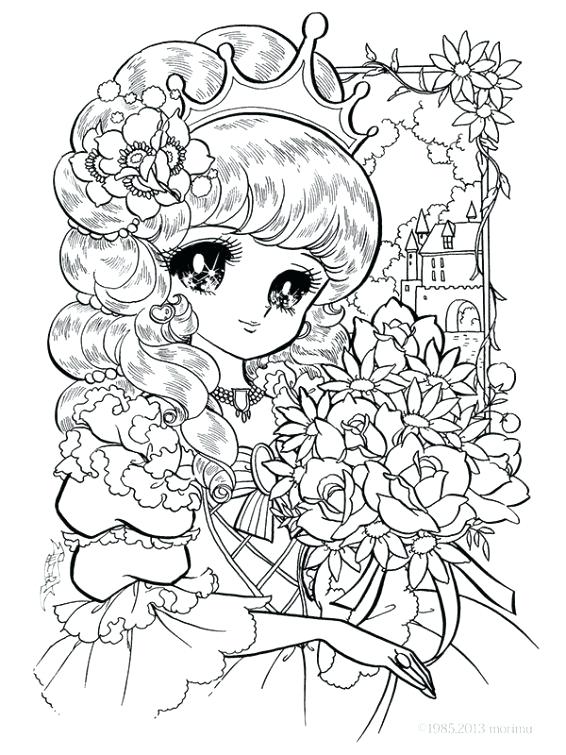 566x755 Anime Coloring Pages Online Cute Little Princess Coloring Page