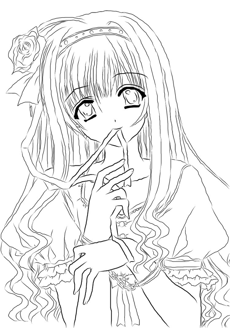 Awesome Anime Magical Girl Coloring Pages 750x1066 Awesome Anime Magical Girl Coloring Pages