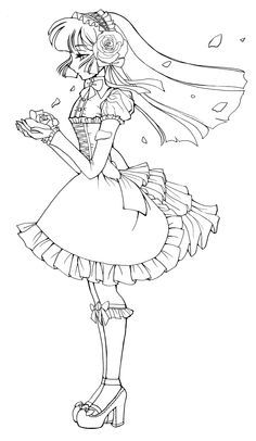 Anime Lolita Girl Coloring Pages 236x406 Anime Lolita Girl Coloring Pages