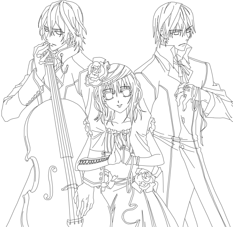 900x877 Anime Coloring Pages Vampire Knight Anime Coloring Pages Kids