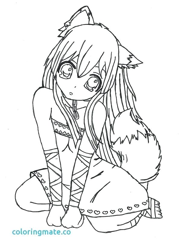 Anime Wolf Girl Coloring Pages at GetColorings.com | Free printable ...