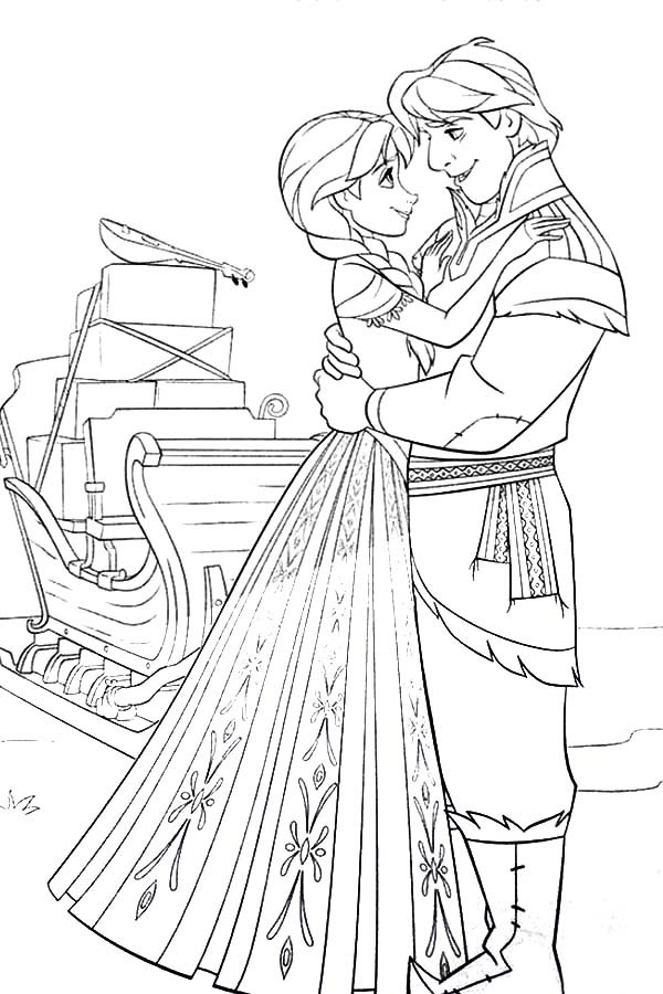 Princess Anna And Kristoff From Frozen Coloring Pages Best Place 600x900 Princess Anna And Kristoff From Frozen Coloring Pages Best Place