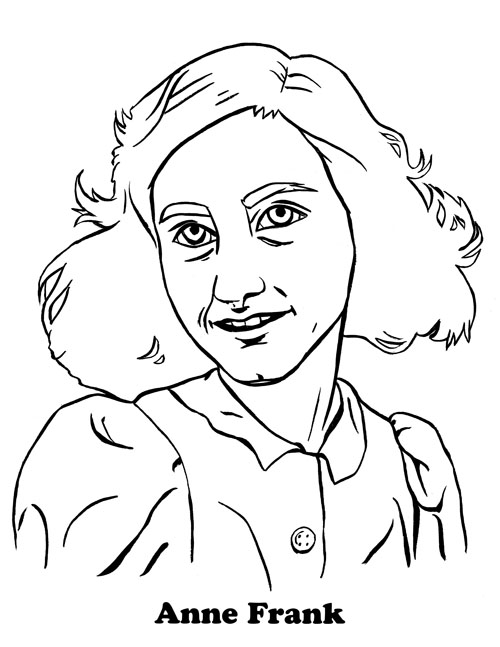 Anne Frank Coloring Page Coloring Pages Anne Frank 500x647 Anne Frank Coloring Page Coloring Pages Anne Frank