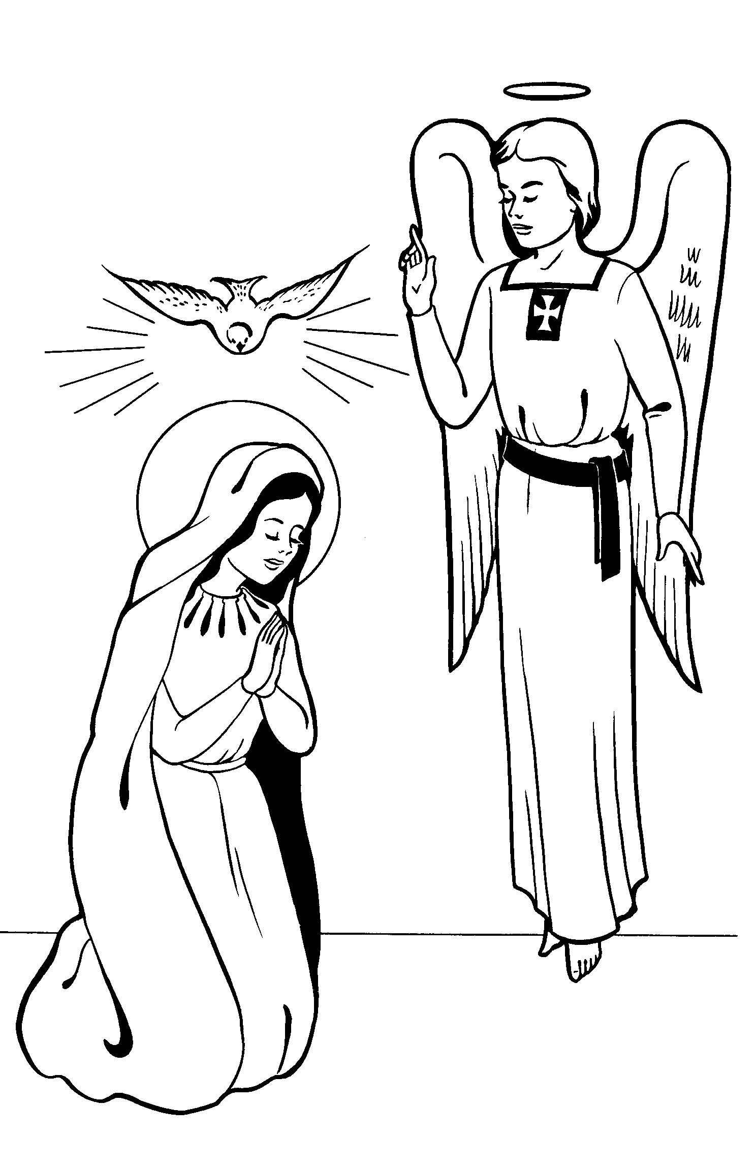 1486x2294 Annunciation Coloring Pages