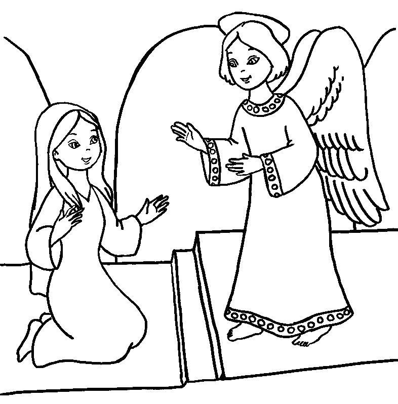 786x798 Annunciation Coloring Pages