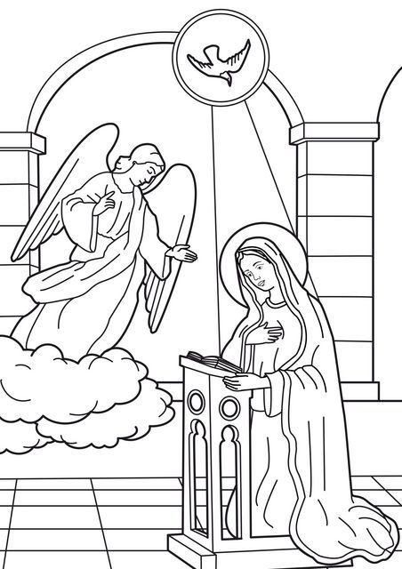 452x640 Image Coloring Annunciation Of The Angel To Virgin Mary Ltbr