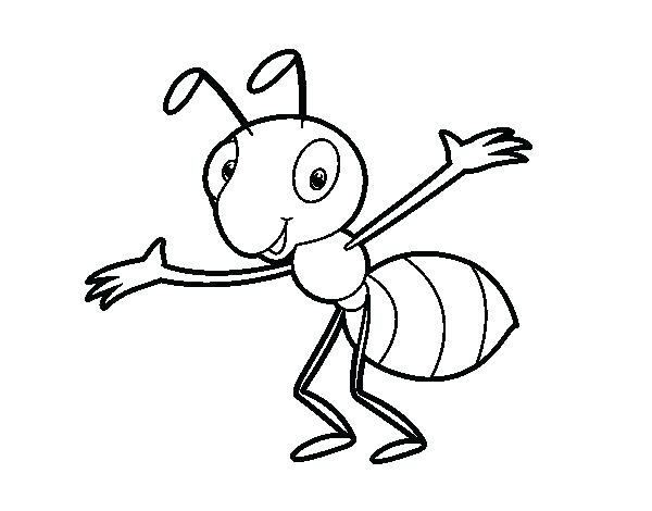 600x470 Ant Coloring Page Ant Coloring Pages Childish Ant Coloring Page