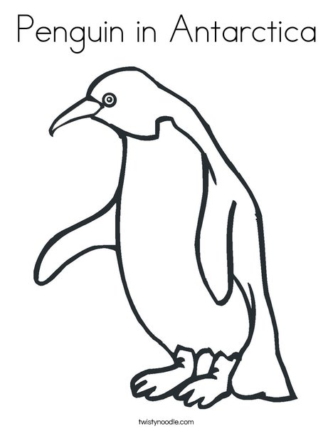 468x605 Penguin In Antarctica Coloring Page
