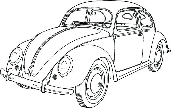 600x380 Classic Car Coloring Pages
