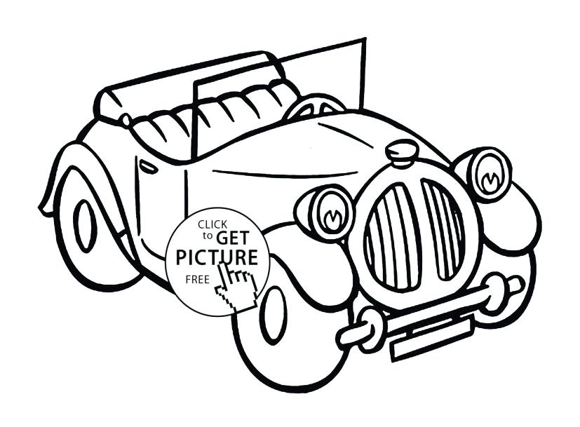 827x609 Old Car Coloring Pages