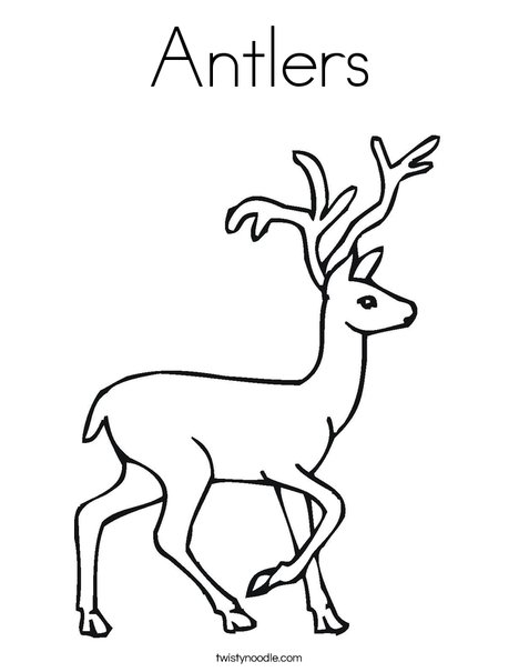 Antlers Coloring Page 468x605 Antlers Coloring Page