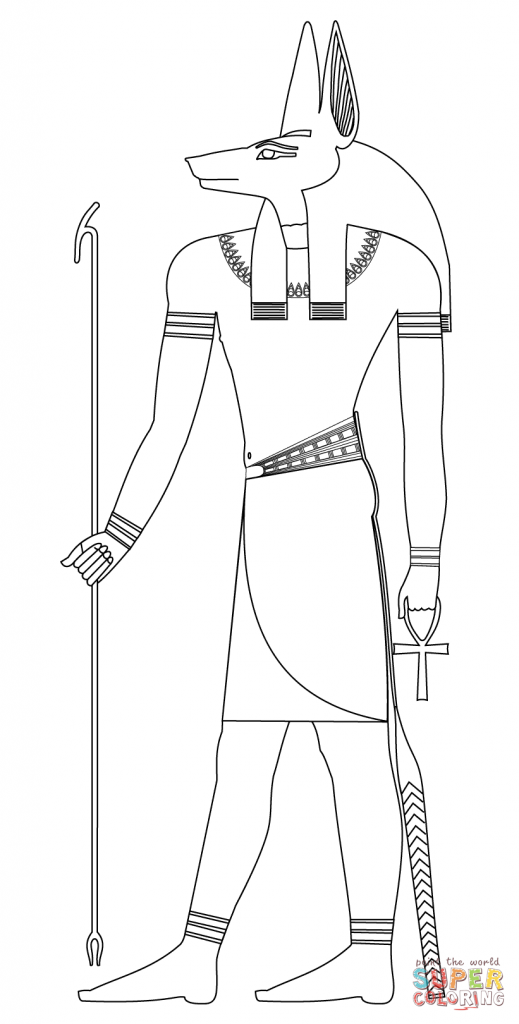 519x1024 Anubis Coloring Page