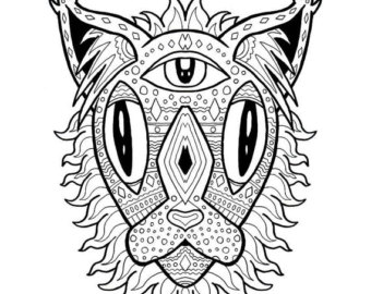Cat Coloring Page Adult Coloring Pdf Anti Stress Coloring 340x270 Cat Coloring Page Adult Coloring Pdf Anti Stress Coloring