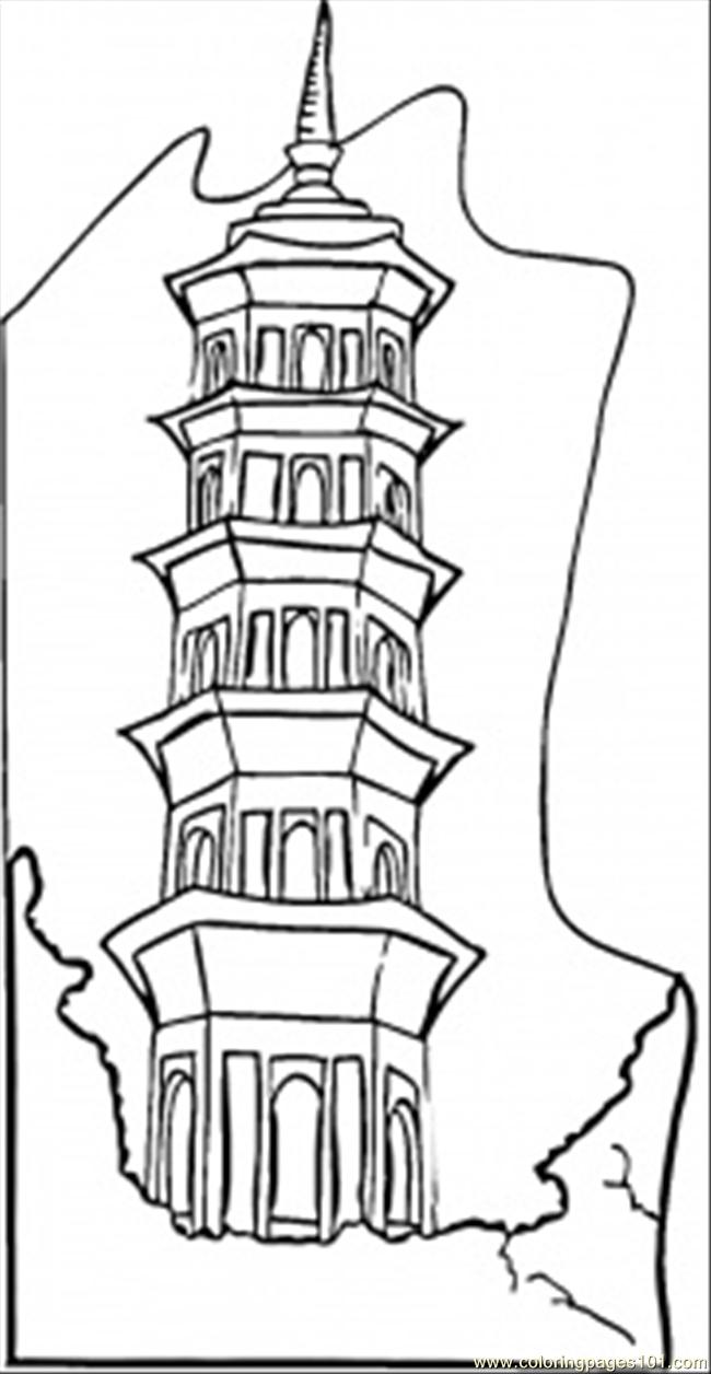 Apartment Building Coloring Page