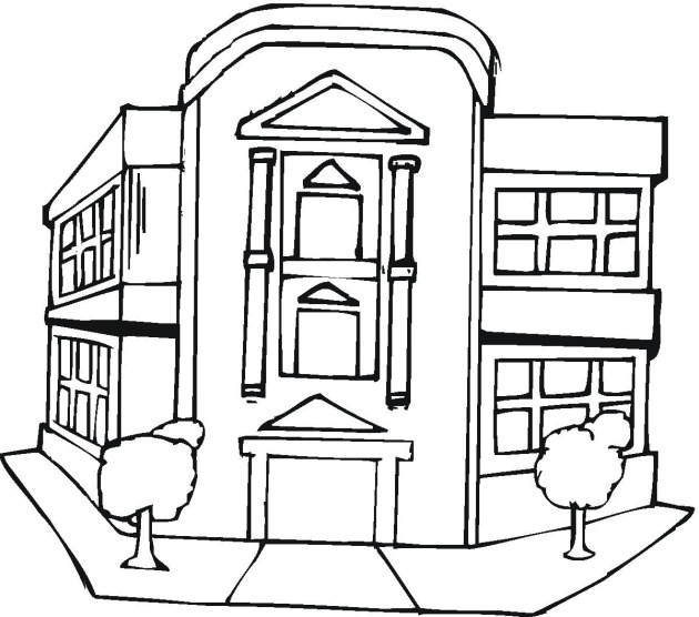 Buildings Coloring Pages 630x556 Buildings Coloring Pages