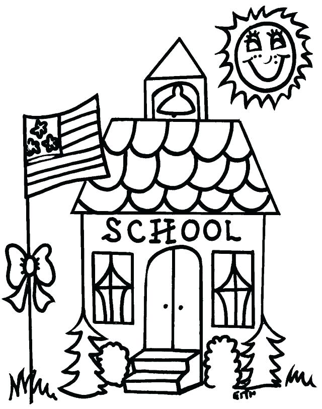 School Building Coloring Pages To Print For Fuhrer Von 640x812 School Building Coloring Pages To Print For Fuhrer Von