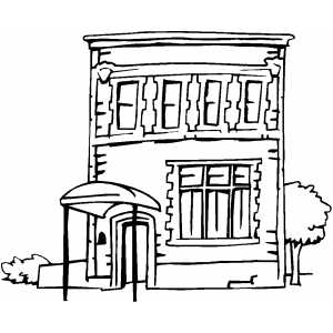 Apartment Building Coloring Page 300x300 Apartment Building Coloring Page