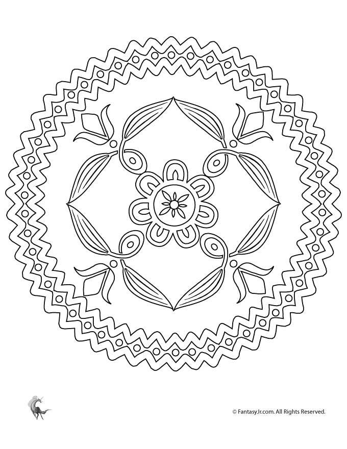 680x880 Summer Mandala Coloring Pages Folk Art Flowers Mandala Coloring