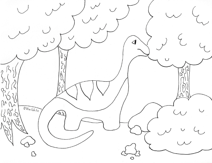 740x572 Apatosaurus Coloring Page