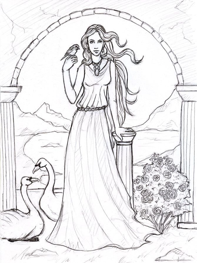 670x891 Pin By Kati Mitchell On Coloring Books Aphrodite
